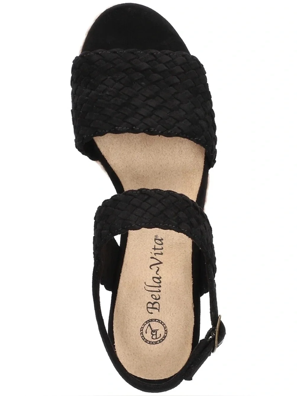 ♥️♥️ Bella Vita Women's Mariella Espadrille Wedge Sandals - Black Suede